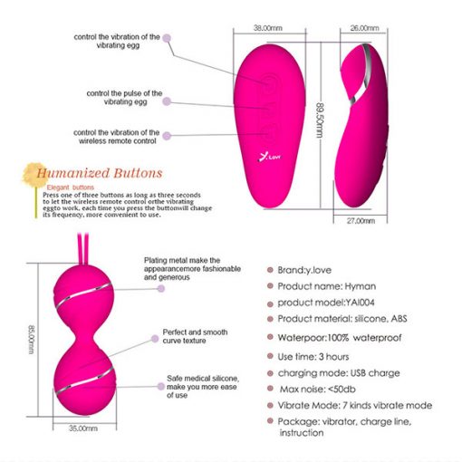 Seven Speed Remote Control Kegel Ball for Vaginal Tight Exercise Sex Toy for Women 3