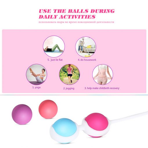 Doctor Recommend Vagina Tighten Kegel Exercise Ben Wa Ball Safe Silicone Vaginal Geisha Ball Triple Tightening 3