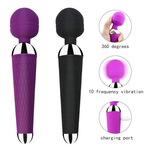 Powerful Estimulador Clitoris Masajeador Estimulador Vibrator Sexual Prostate Av Magic Wand Vibrator Anal Massager 10 way USB Charge 1